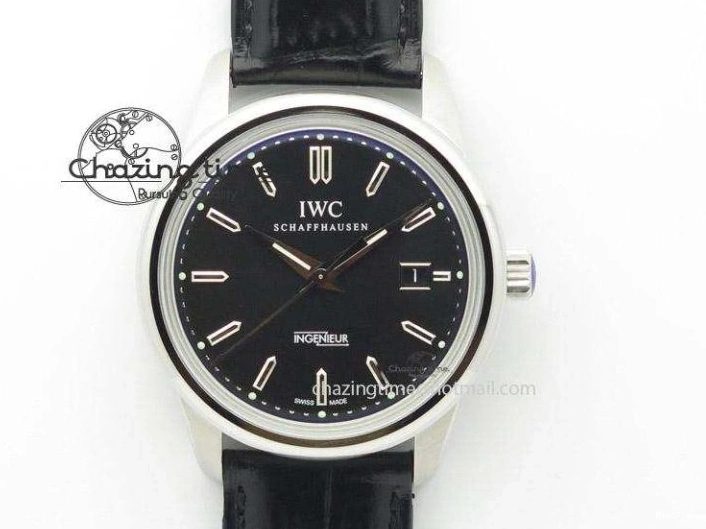 MIROTIME 0427 MARK XVIII IW327002 SS FKF 1:1 Best Edition White Dial On Black Leather Strap Affordable 7121